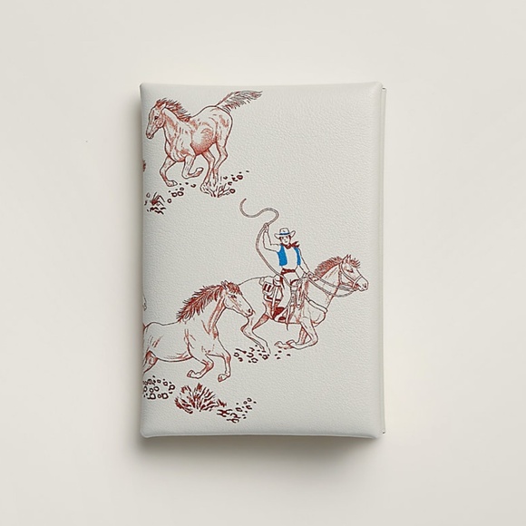 Hermes Calvi Duo Compact Card holder "Les Mustangs" - Picture 2 of 4